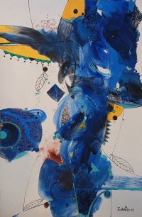 Zohaib Rind, 21 x 31 Inch, Acrylic on Paper, Abstract Painting, AC-ZR-331 Zohaib Rind, 21 x 31 Inch, Acrylic on Paper, Abstract Painting, AC-ZR-331